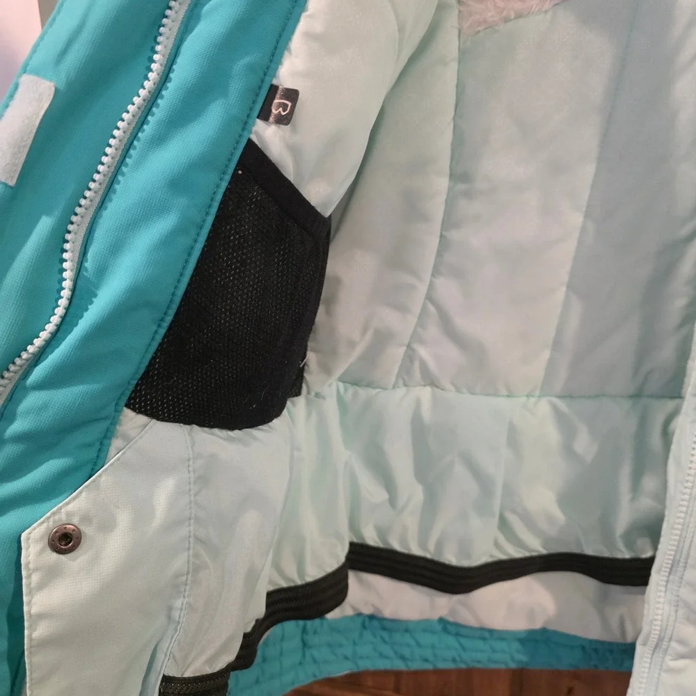 Columbia Winter Jacket Kids Size 18/20 Blue Excellent‎ Fleece Lined Snow Coat